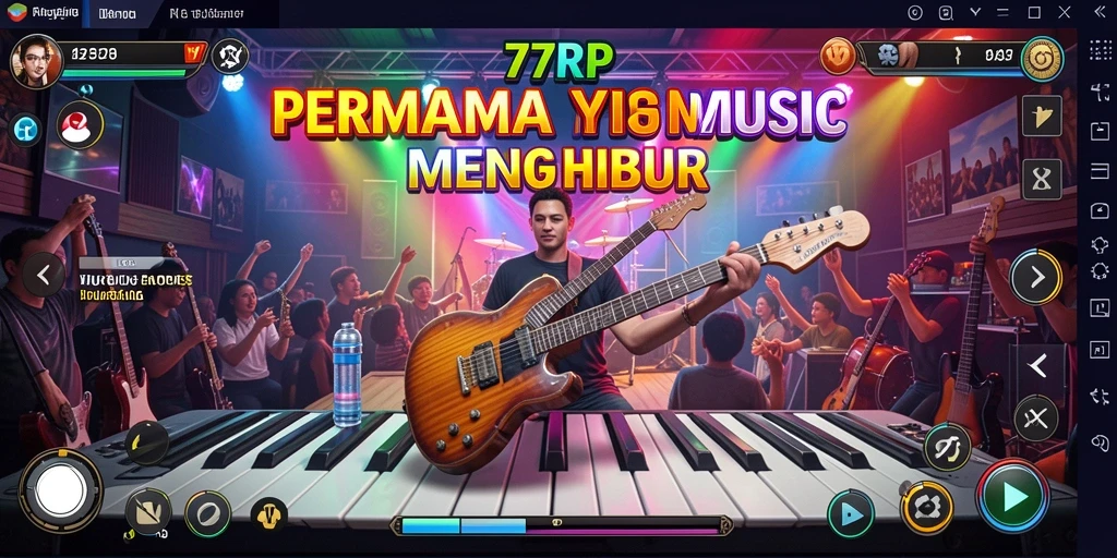 Screenshot gameplay 77RP menunjukkan serunya permainan musik.