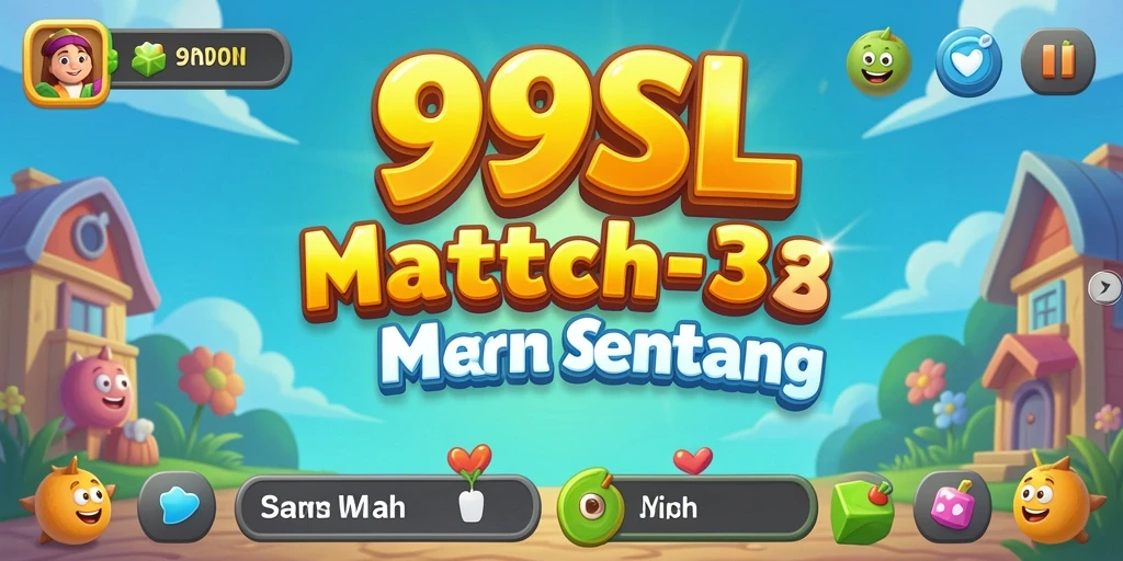 Tampilan gameplay 99SL yang seru dan menarik di dalam permainan Match-3.