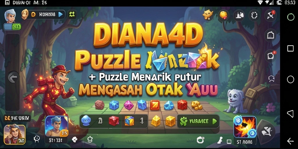 Tampilan gameplay DIANA4D, penuh teka-teki menarik dan tantangan.