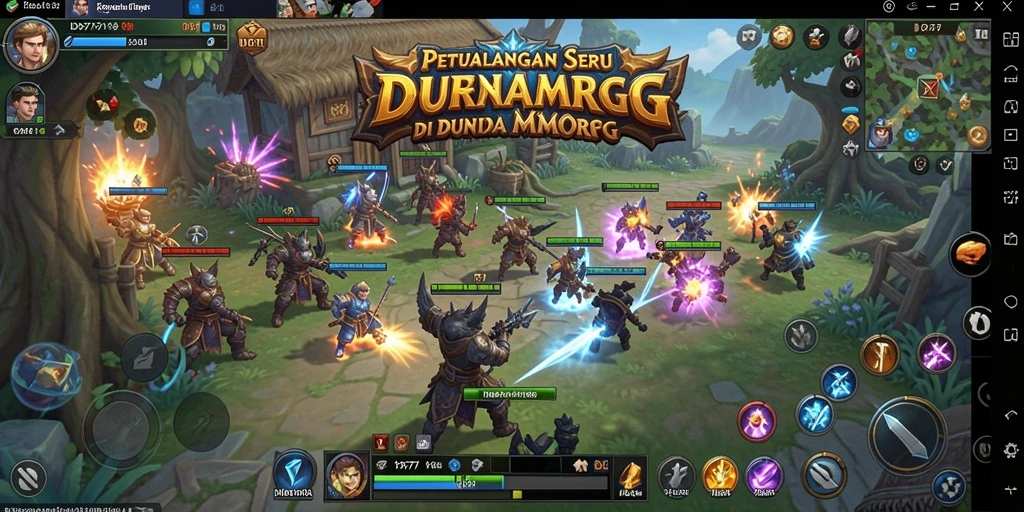 Screenshot gameplay <strong>IDR77</strong> menampilkan aksi seru dalam petualangan MMORPG.
