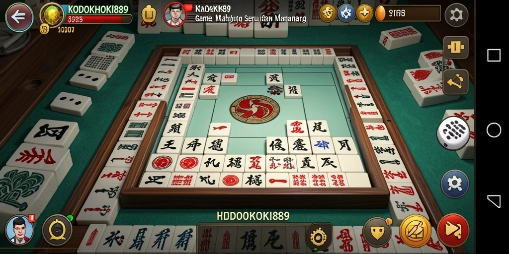 Screenshot gameplay KODOKHOKI889 menampilkan serunya bermain Mahjong.