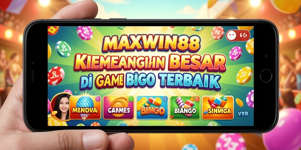 Screenshot MAXWIN88 menampilkan keseruan permainan Bingo yang penuh warna.