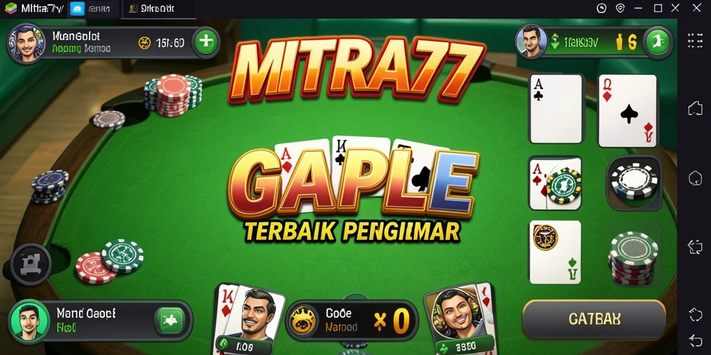 Tampilan gameplay seru dalam MITRA77 Game Gaple.