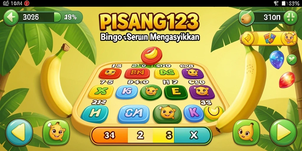 Tampilan gameplay seru di PISANG123 dengan berbagai pilihan Bingo.