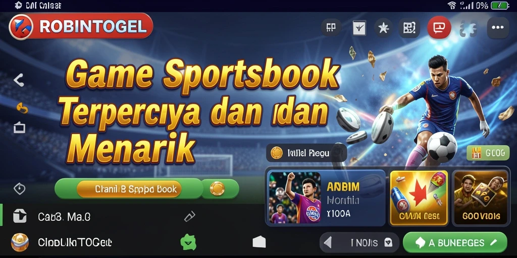 Tampilan antarmuka pengguna ROBINTOGEL yang modern dan menarik.