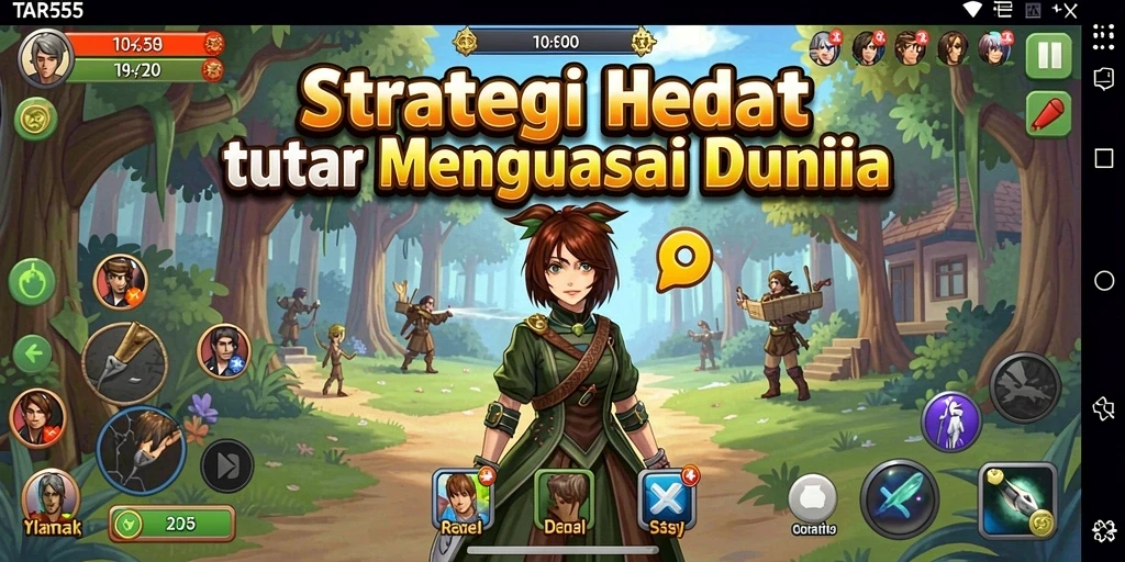 Tangkapan layar gameplay TAR555 yang penuh aksi dalam strategi SLG.
