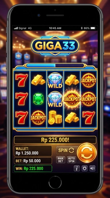Screenshot proses unduh aplikasi di giga33.